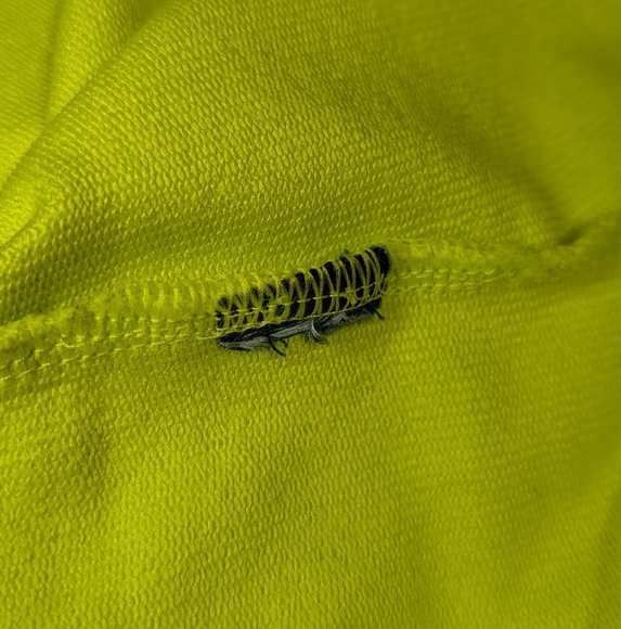 Lauren Ralph Lauren Lime Green Blue Trim Terry Quarter Zip Hoodie Size Small GUC - Picture 11 of 16